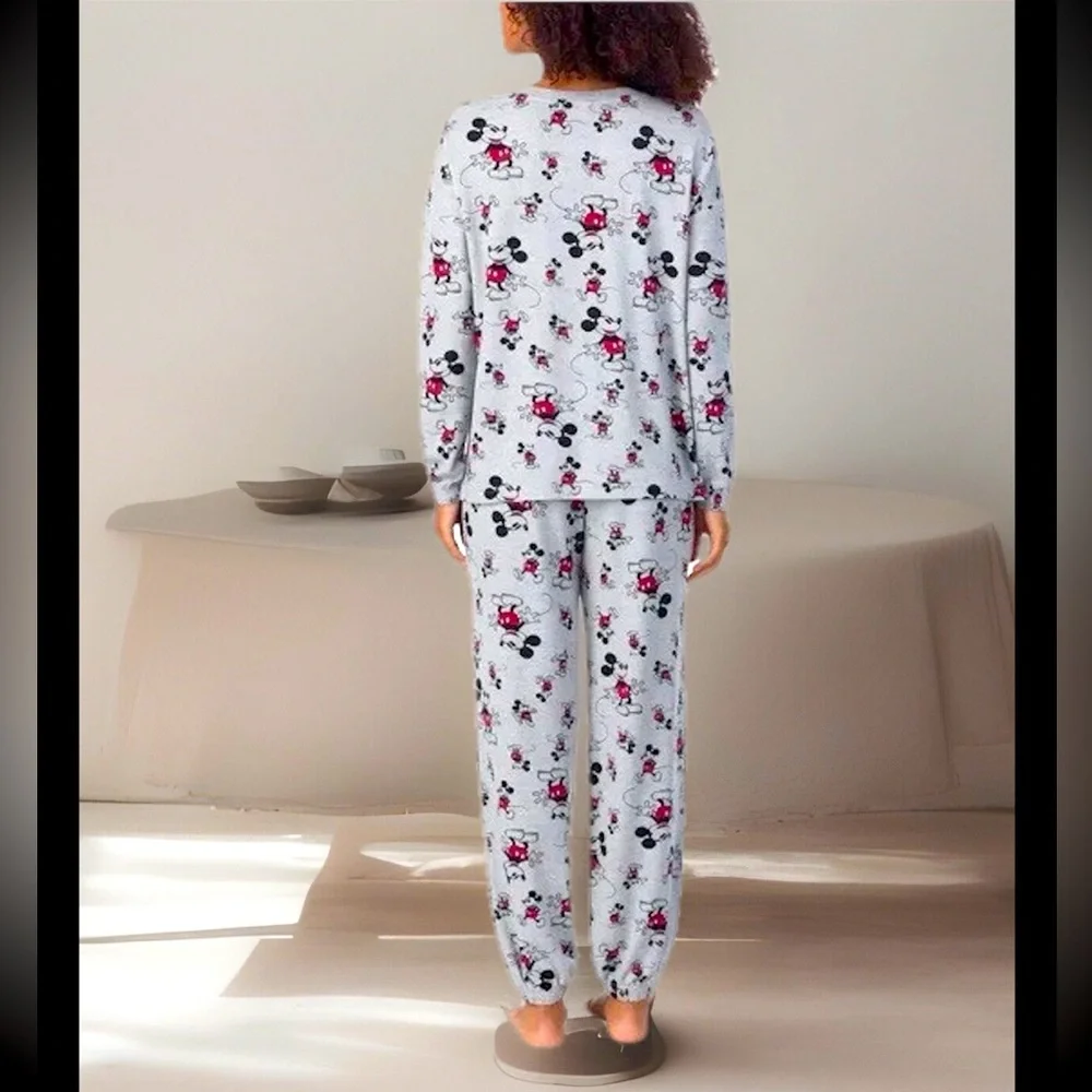 Disney WarnerBrothrs Rayon 2Pc Mickey Mouse LS Top  & Pocket Pant lounge Outfit - Picture 3 of 16